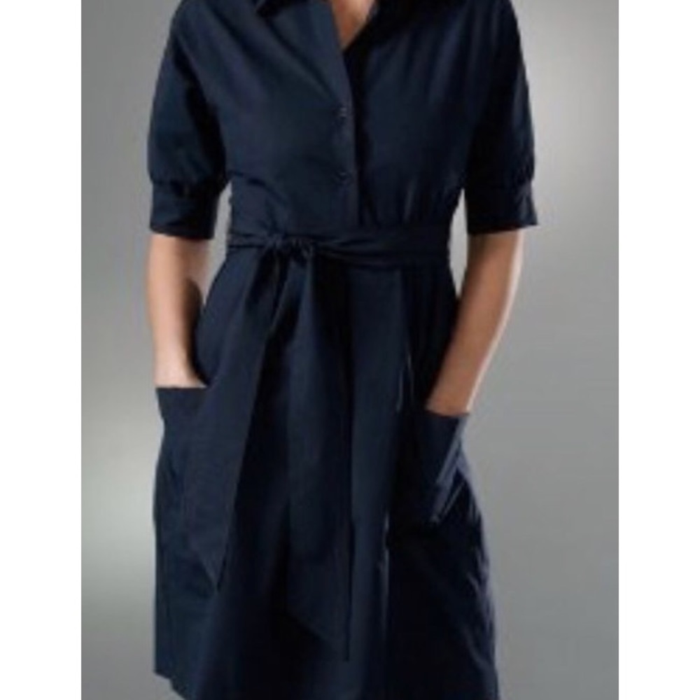 Theory Lautari Belted Shirtdress Sz 6